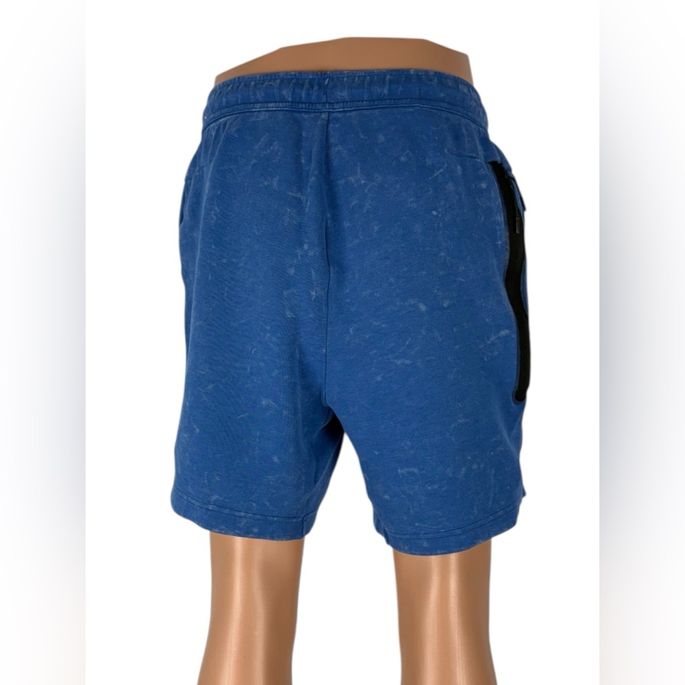 Nike Mens Medium Shorts Blue Marina Tech Fleece Drawstring Zip Pocket DM6519 EUC - Picture 4 of 10